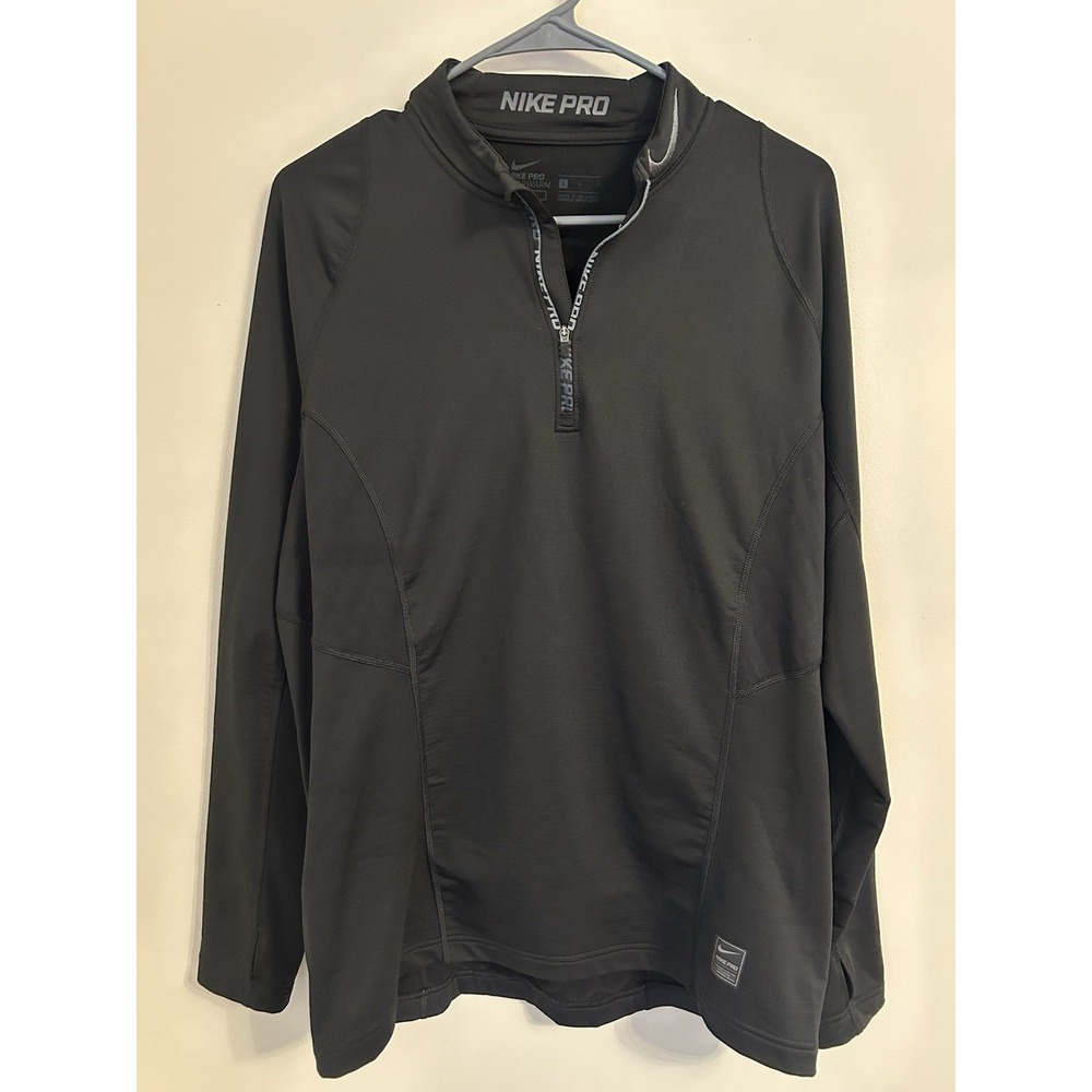 Nike Pro Hyperwarm Fitted Large 1/4 zip Pullover athletic leisurewear running